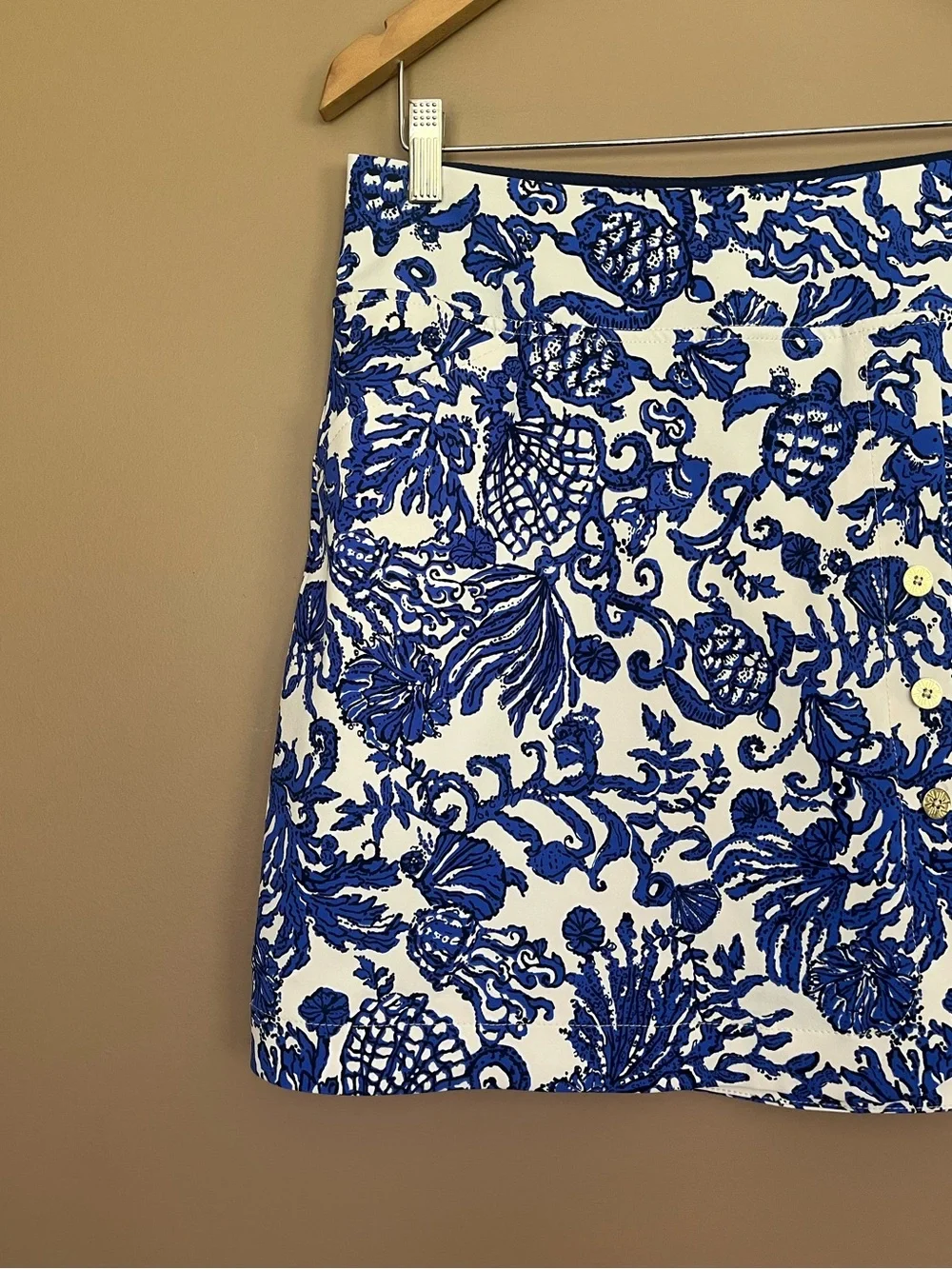 {Lilly Pulitzer} Luxletic Monica Skort in Deeper Coconut Ride With Me - Womens 8